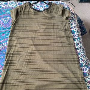 Army Green with black stripes T-shirt dress